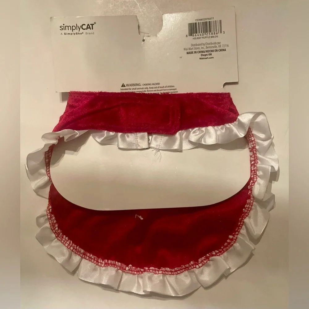 Holiday Time Red Christmas Cat Cape, Size O/S
